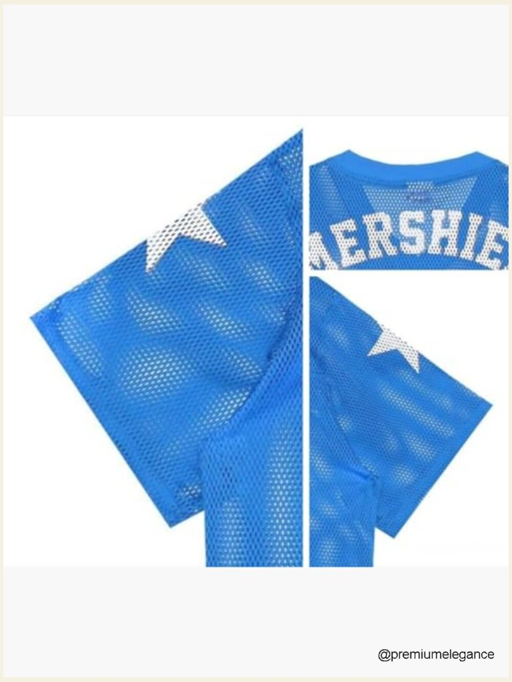 Y2K Oversized Mesh T-Shirt Number Letter Graphic V-Neck Summer Tee Top - Picture 6 of 6